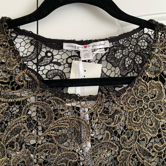 Gold lace top - Picture 3 of 7